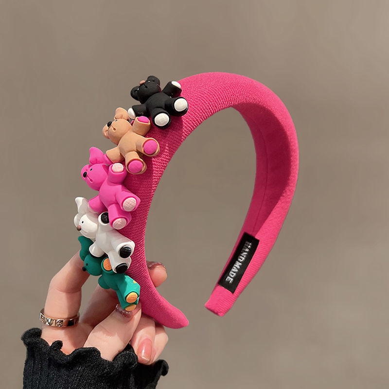 Kẹp Tóc Hình Gấu Hoạt Hình Nhiều Màu Sắc Tăng Chiều Cao Phong Cách Mới
