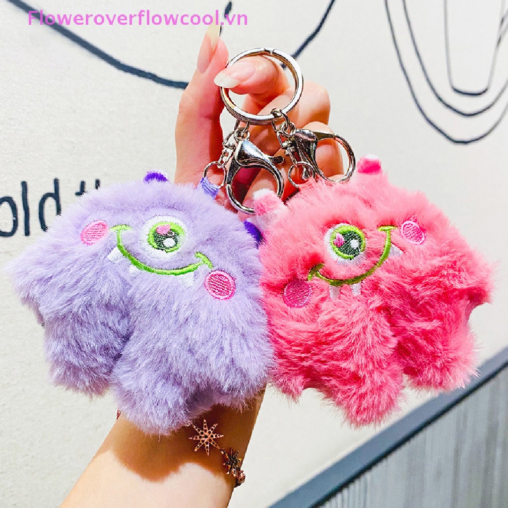 Móc Khóa Hình Quái Vật Mắt To Nhồi Bông Dễ Thương Sáng Tạo