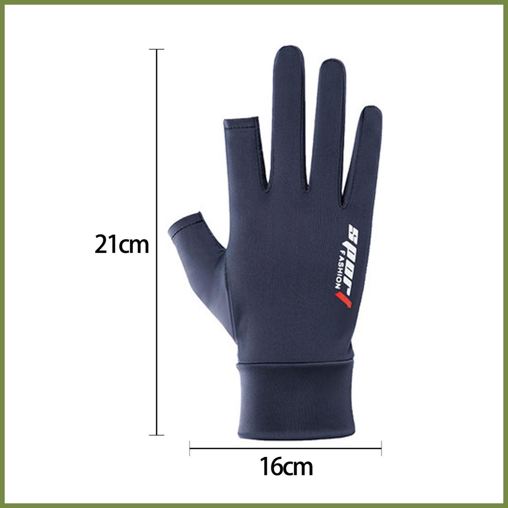 Găng Tay Lái Xe Hai Ngón Chống Tia UV Chống Trượt