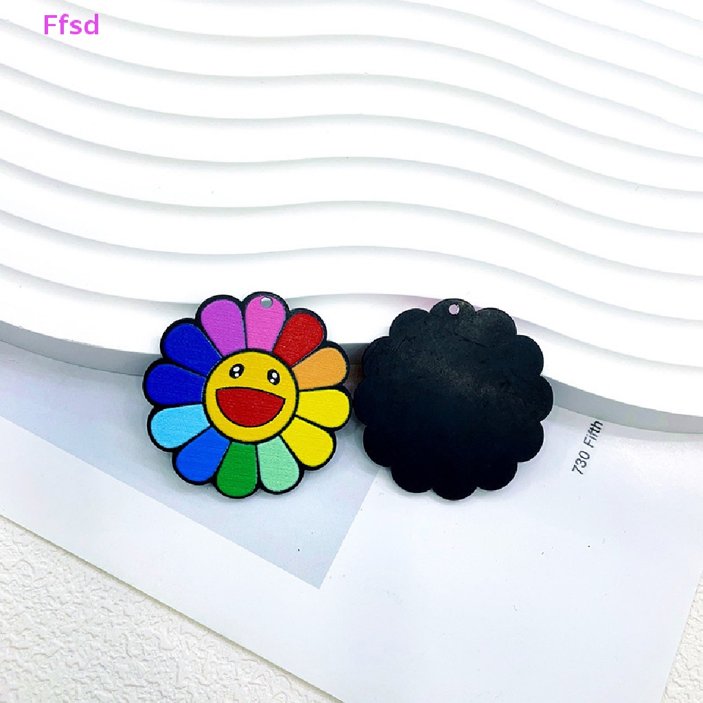 {Ffsd} Móc Khóa Acrylic Phát Quang 45mm Hình Hoa Hướng Dương Đầy Màu Sắc Làm Quà Tặng Trang Sức