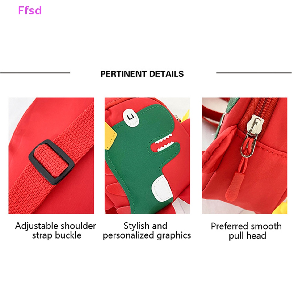 {Ffsd} Bán Chạy Ba Lô Đeo Chéo Ngực / Ngực Hình Khủng Long Hoạt Hình Dễ Thương Cho Bé Trai /