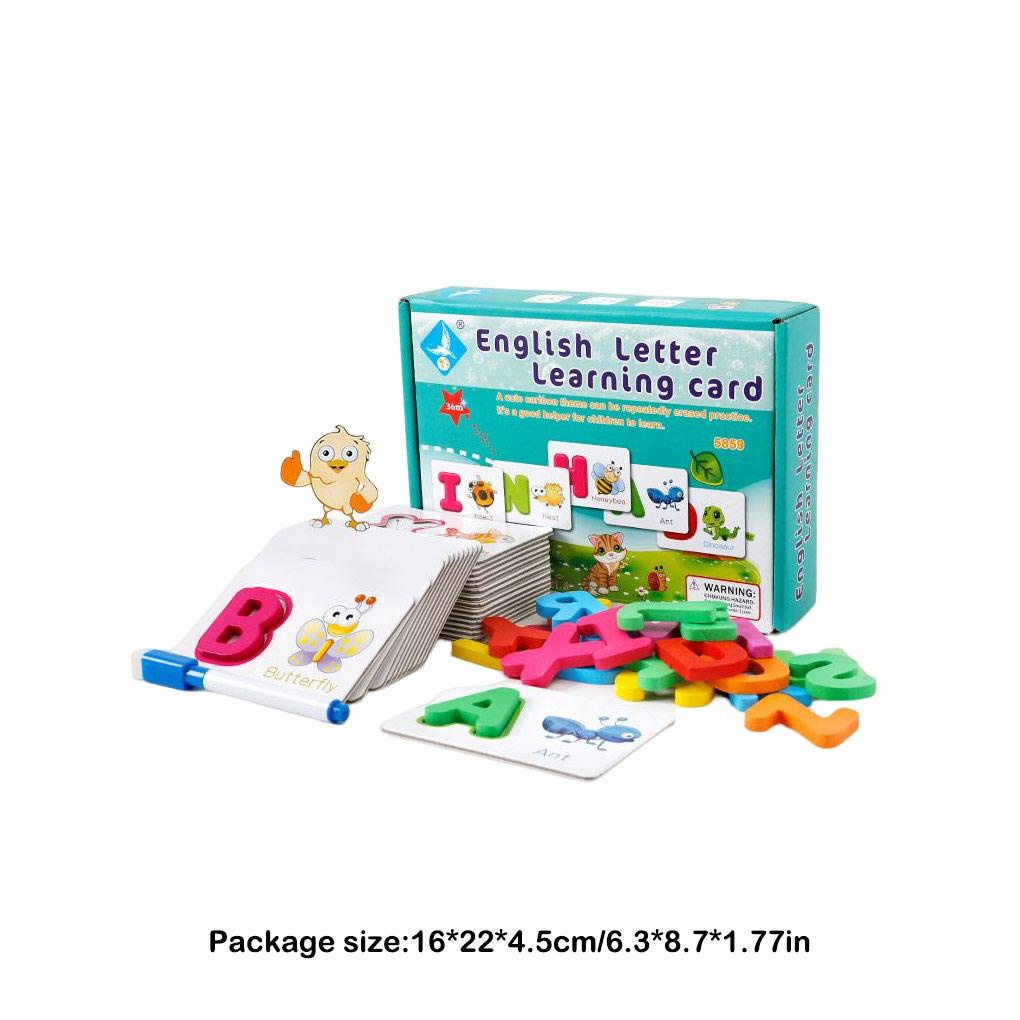 Bộ Thẻ Học Tiếng Anh Bằng Gỗ Hình Động Vật / Chữ Cái Tiếng Anh Dễ Thương Dành Cho Học Sinh Mẫu Giáo