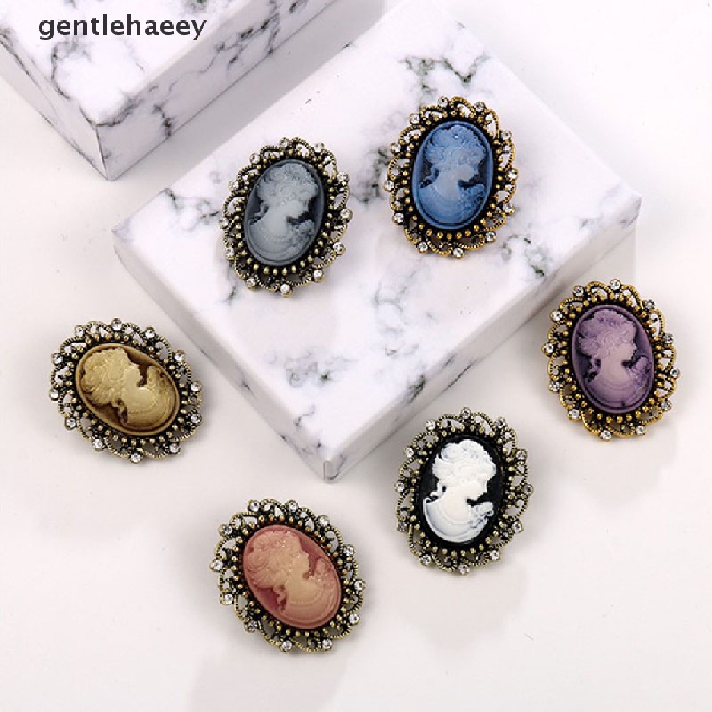 Trâm Cài Áo Hình Tượng Nữ Thần Cameo Đính Đá Phong Cách Gothic Cổ Điển