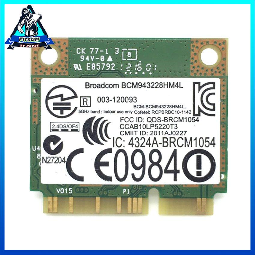 Băng Tần Kép 300Mbps Bcm943228Hmb 4.0 802.11A/B/G/N Wifi Card Nửa Mini Pci-E Notebook Wlan 2.4Ghz 5Ghz Adapter [U/21]