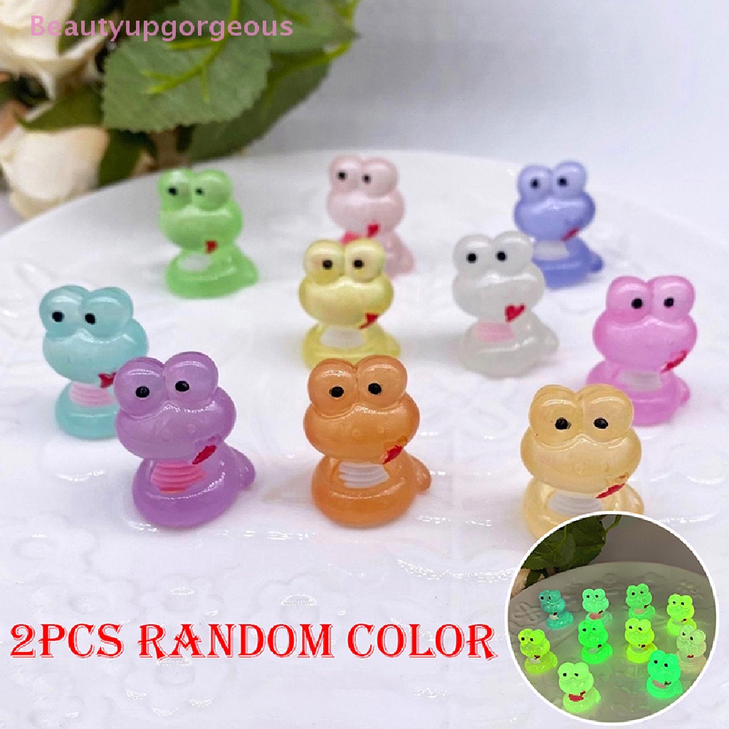 Set 2 Phụ Kiện Resin Huỳnh Quang Hình Rắn / Gấu DIY Trang Trí Nhà Cửa