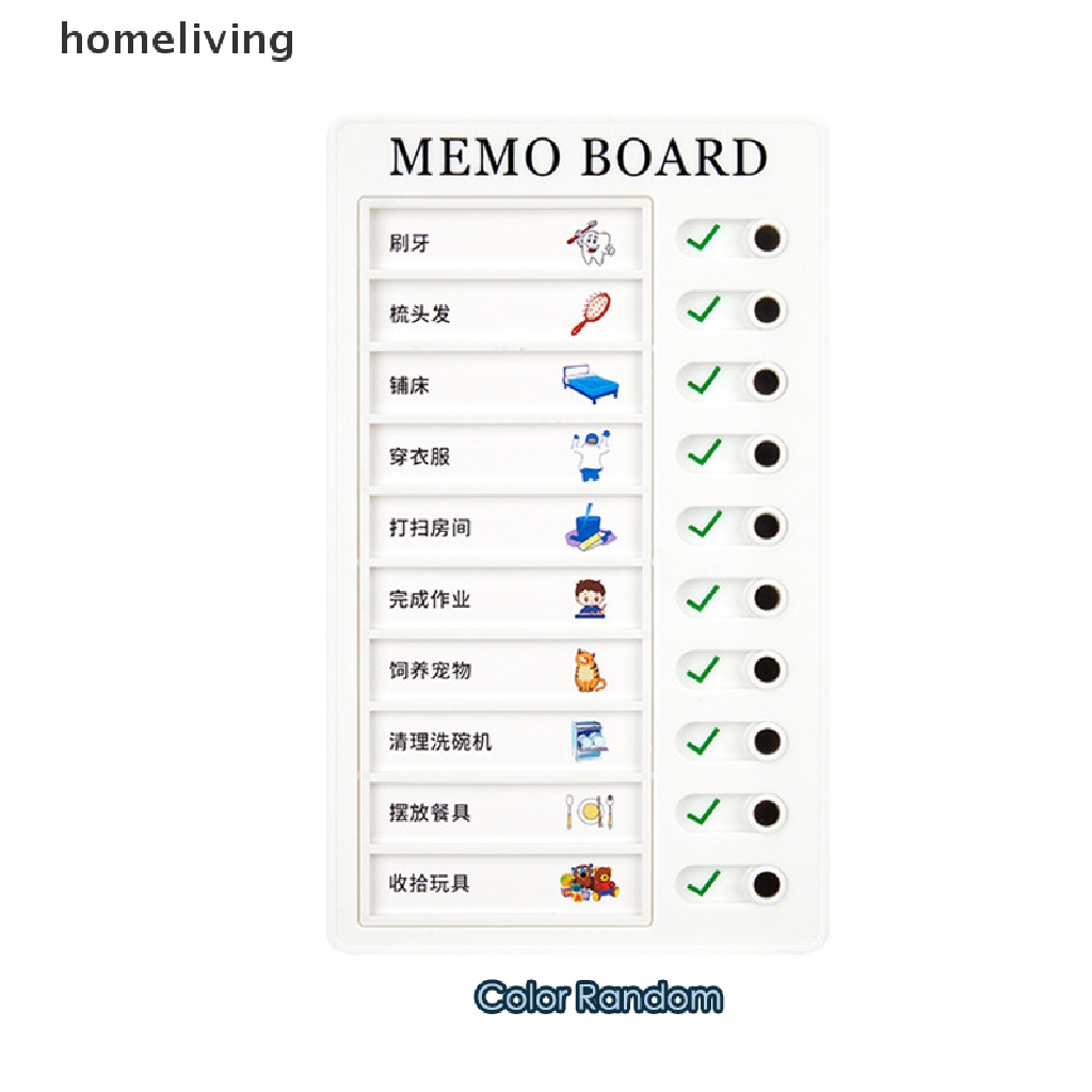 Homeliving Bảng Ghi Chú Lập Kế Hoạch Hàng Ngày Bằng Nhựa Có Thể Tái Sử Dụng Cho Bé Tự Phục Hồi