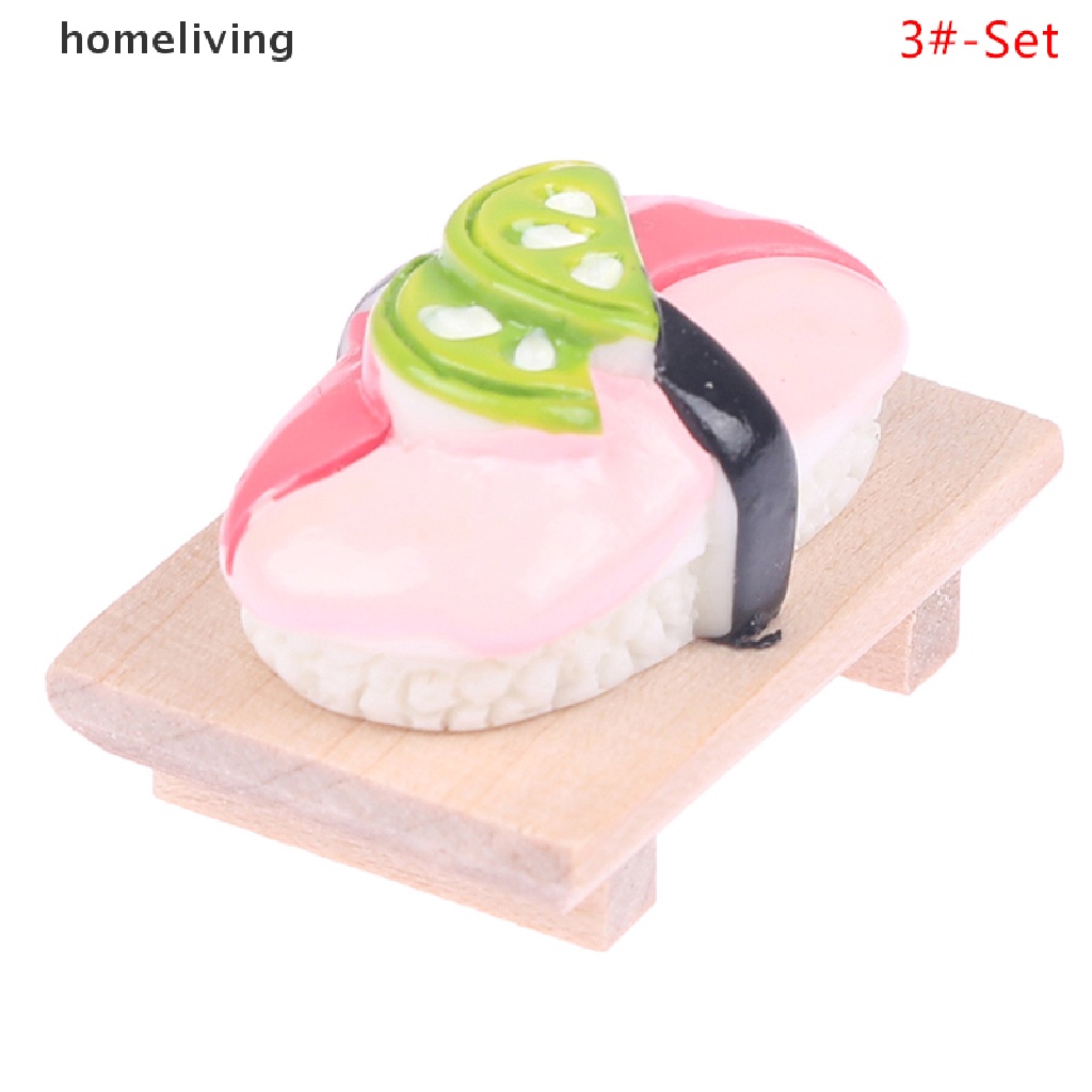 1 Bộ Dĩa Sushi Trái Cây Trang Trí Nhà Búp Bê Tỉ Lệ 1: 12
