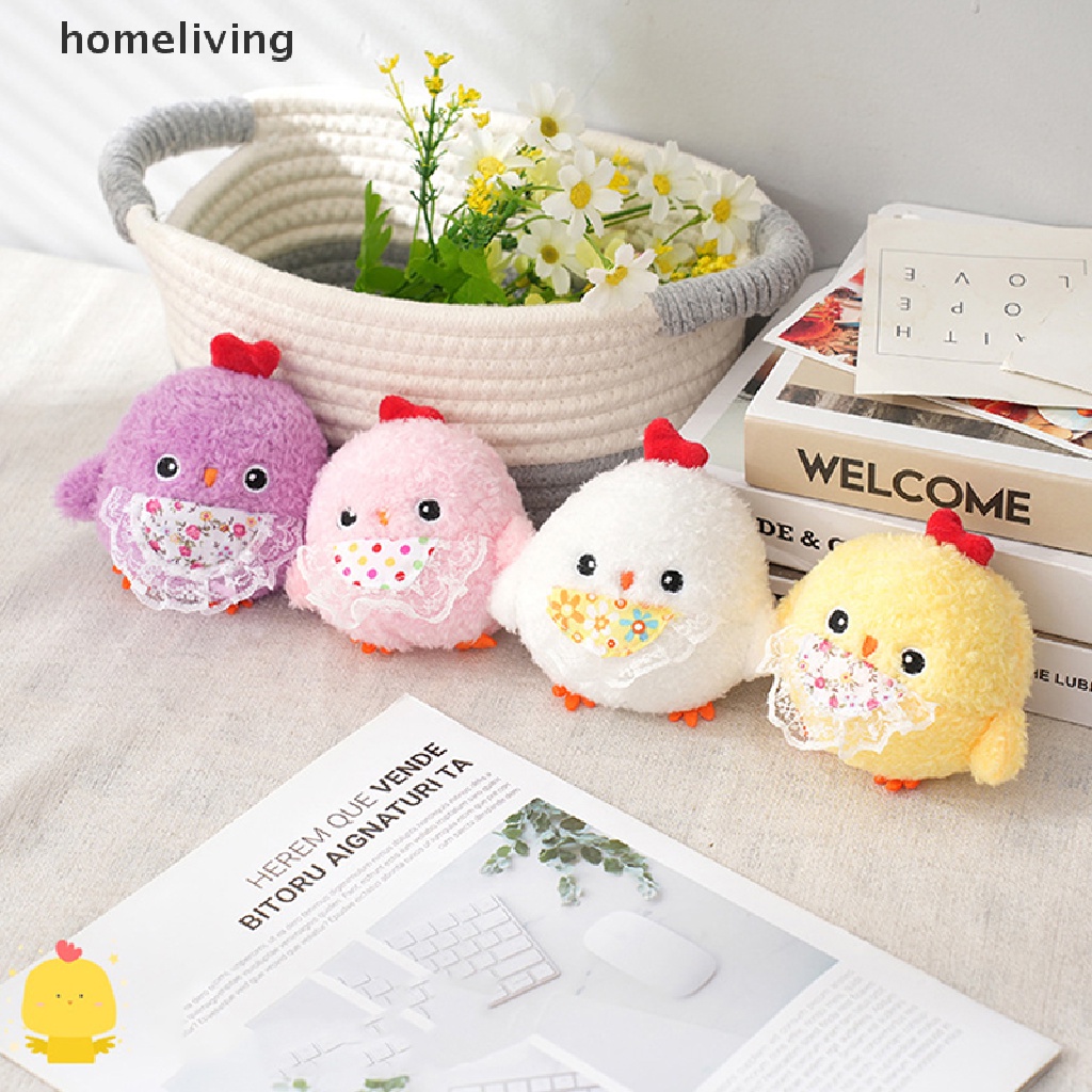 Móc Khóa Hình Gà Nhồi Bông 10cm Dễ Thương