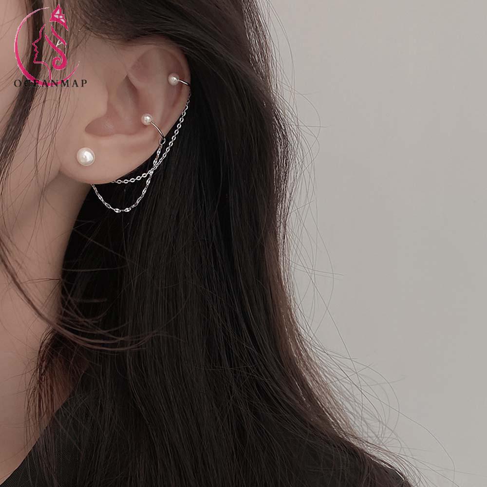 Khuyên Vành Tai Đính Ngọc Trai Thời Trang Dành Cho Nữ