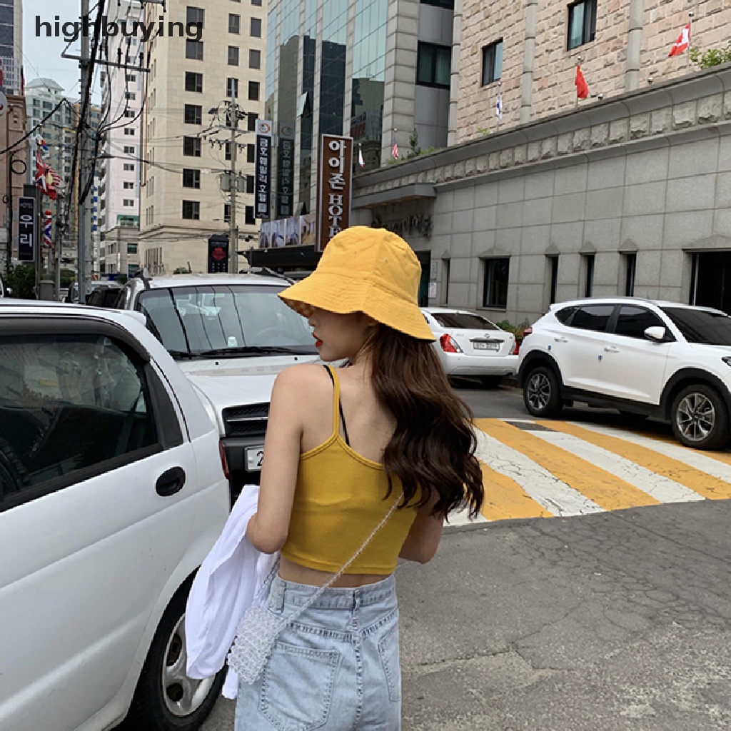 Hbvn Belle Áo Crop Top Không Tay Màu Trơn Gợi Cảm Đi Câu Lạc Bộ Đường Phố Cao Cấp Dành Cho Nữ