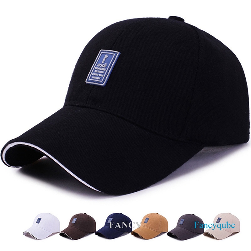 Mũ Lưỡi Trai Cotton Màu Trơn Đơn Giản Thời Trang Cho Nam