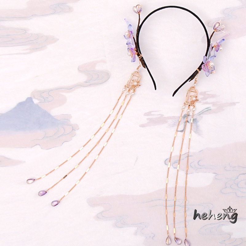 Băng Đô Hoa Đính Ngọc Trai Handmade Cao Cấp Dành Cho Bé