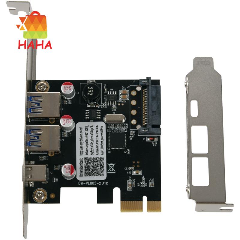 Thẻ Mở Rộng Pci-E Usb 3.1 Type C Pcie Sang 1 Type C Và 2 Type A 3.0 Usb Cho Máy Tính Để Bàn