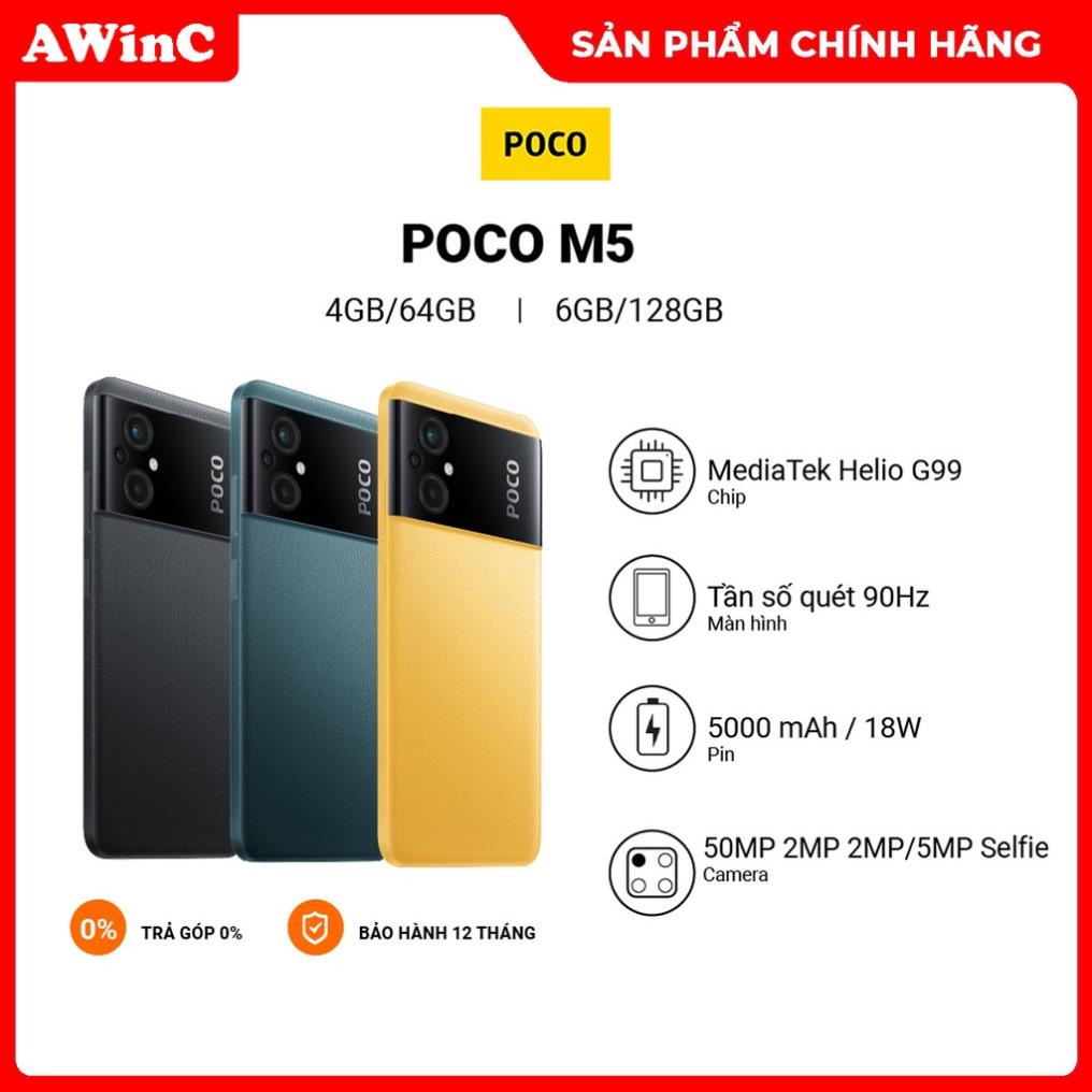 [Siêu Sale] Điện thoại Xiaomi POCO M5 - 6/128G - Hàng Chính Hãng fullbox nguyên seal bảo hành 12 tháng