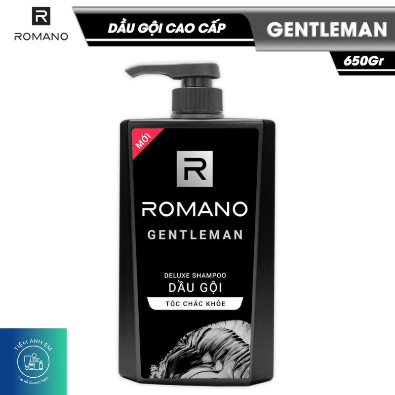 Dầu gội Hương Nước Hoa Cho Nam Romano Classic, Attitude, Gentleman, Force chai lớn 650g