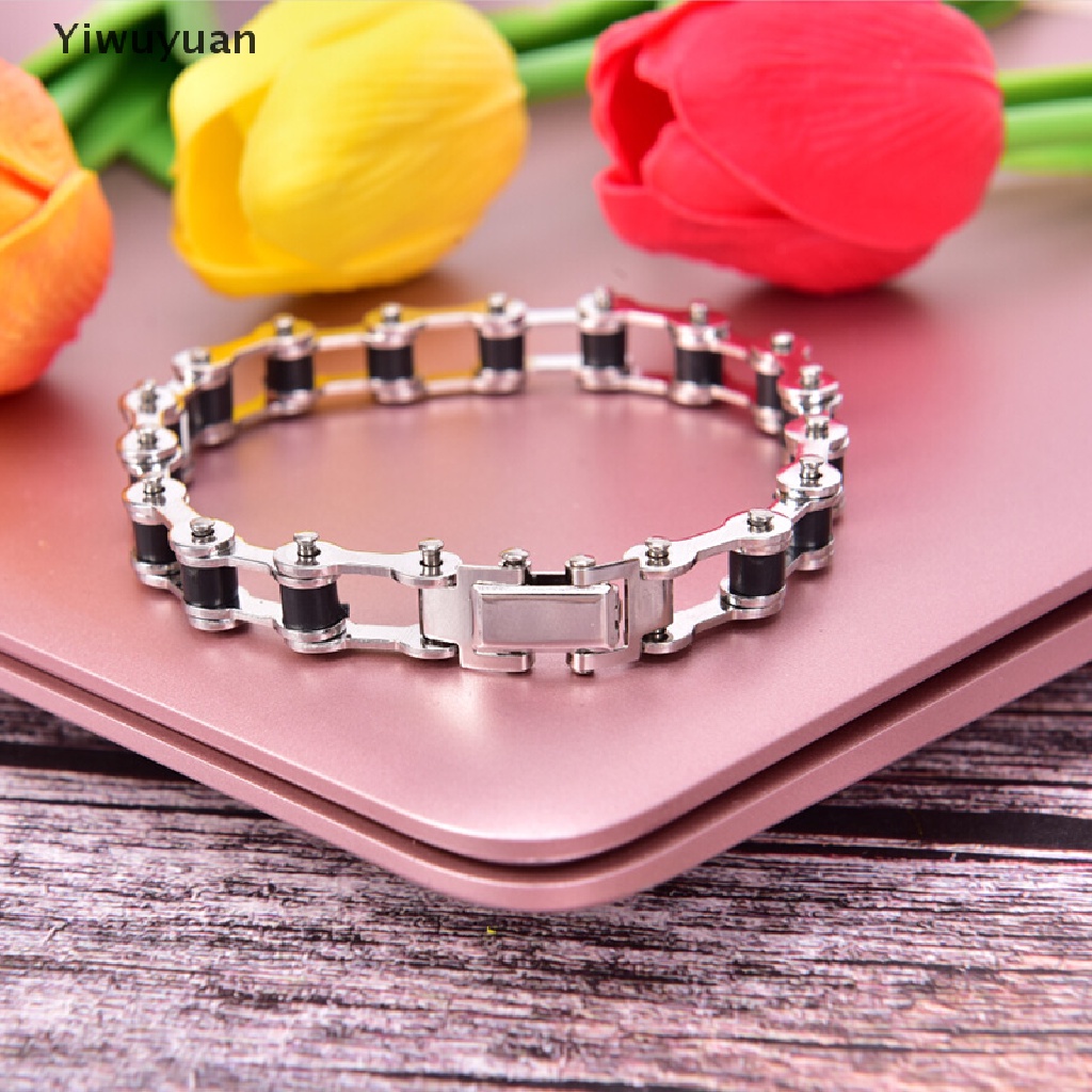 < Yiwuyuan > Vòng Tay Dây Xích Xe Máy Bằng Thép Không Gỉ Thời Trang Quà Tặng Cho Nam Giảm Giá