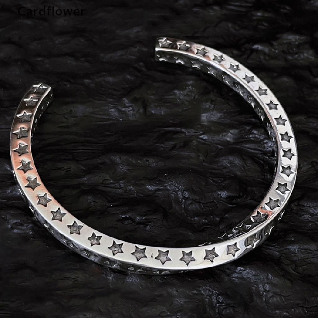 < Cardflower > Vòng Tay Xoắn Mạ Bạc Vintage Quà Tặng Thời Trang Nam Và Nữ