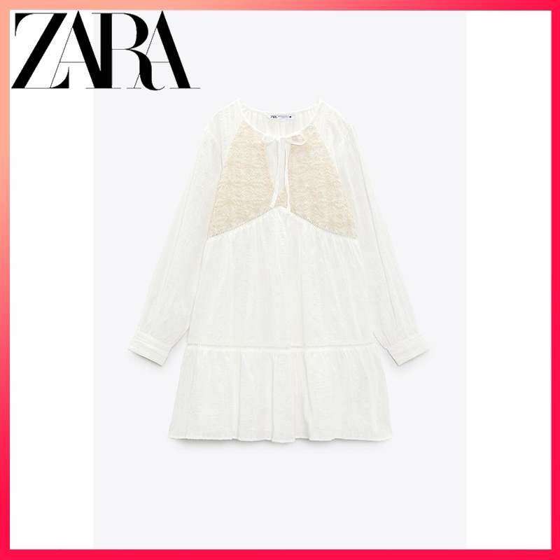 Zara Đầm Len Móc Thời Trang Dành Cho Nữ