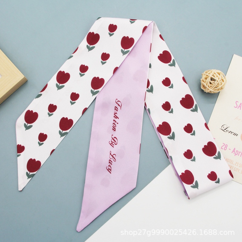 Băng Đô Cài Tóc Đính Nơ Họa Tiết Hoa Đa Năng Xinh Xắn