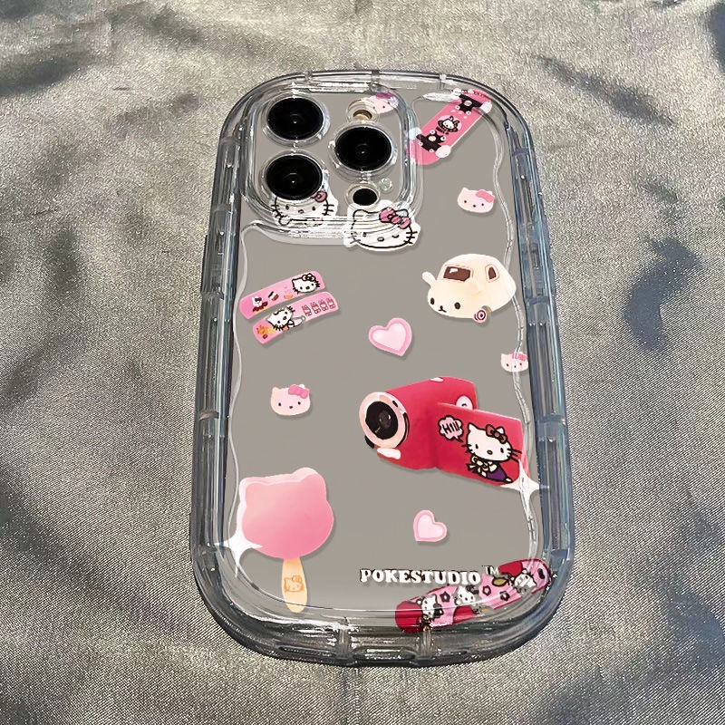 ✅Ốp Điện Thoại Dẻo Trong Suốt Họa Tiết Băng Cá Nhân / Mèo Dễ Thương Chống Sốc Cho iPhone14 xr / 12 / 13promax7 11xs8p