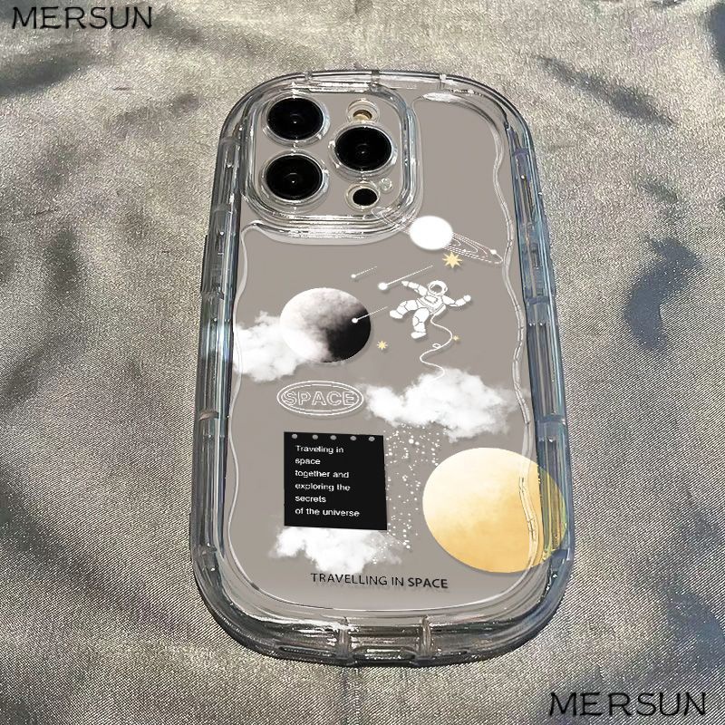 ✅Ốp Điện Thoại Mềm Trong Suốt Chống Sốc Hình Phi Hành Gia Cho Iphone 128pxr13 11 14 promax 7 / xs / Planet / LL69