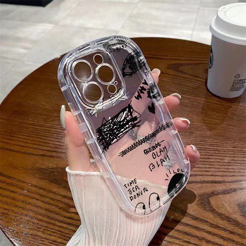 ✅Ốp Điện Thoại Mềm Trong Suốt Chống Sốc In Họa Tiết Graffiti Cho Iphone Xr 118P 13712 / / 14 Promax