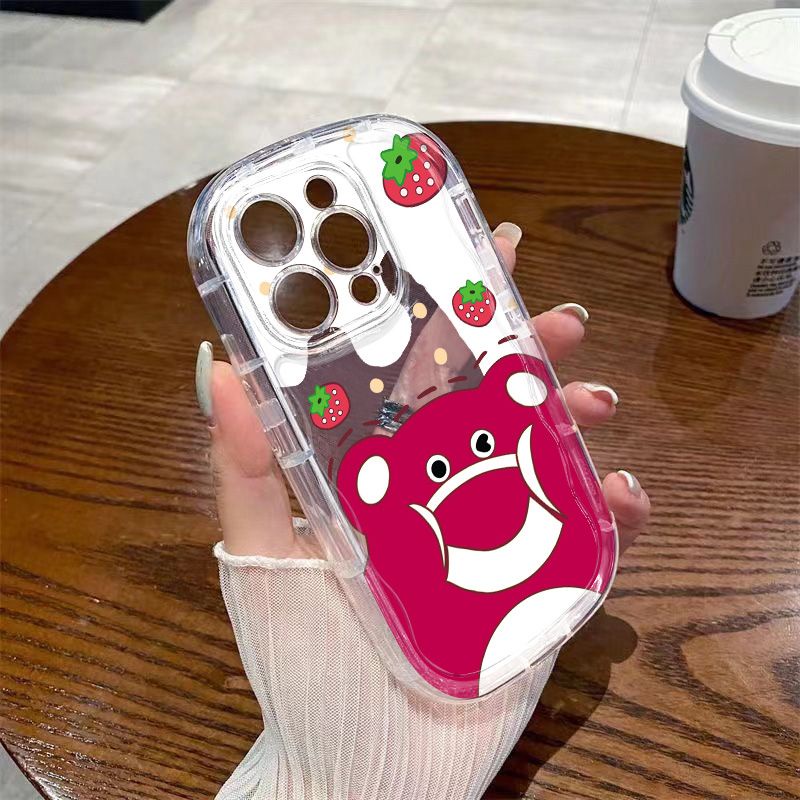 ✅Ốp Điện Thoại Dẻo Trong Suốt Họa Tiết Chú Gấu / Dâu Tây Dễ Thương Chống Sốc Cho Iphone12 promax Xs11Iphone147 Pulp xr 138p / 9WOB