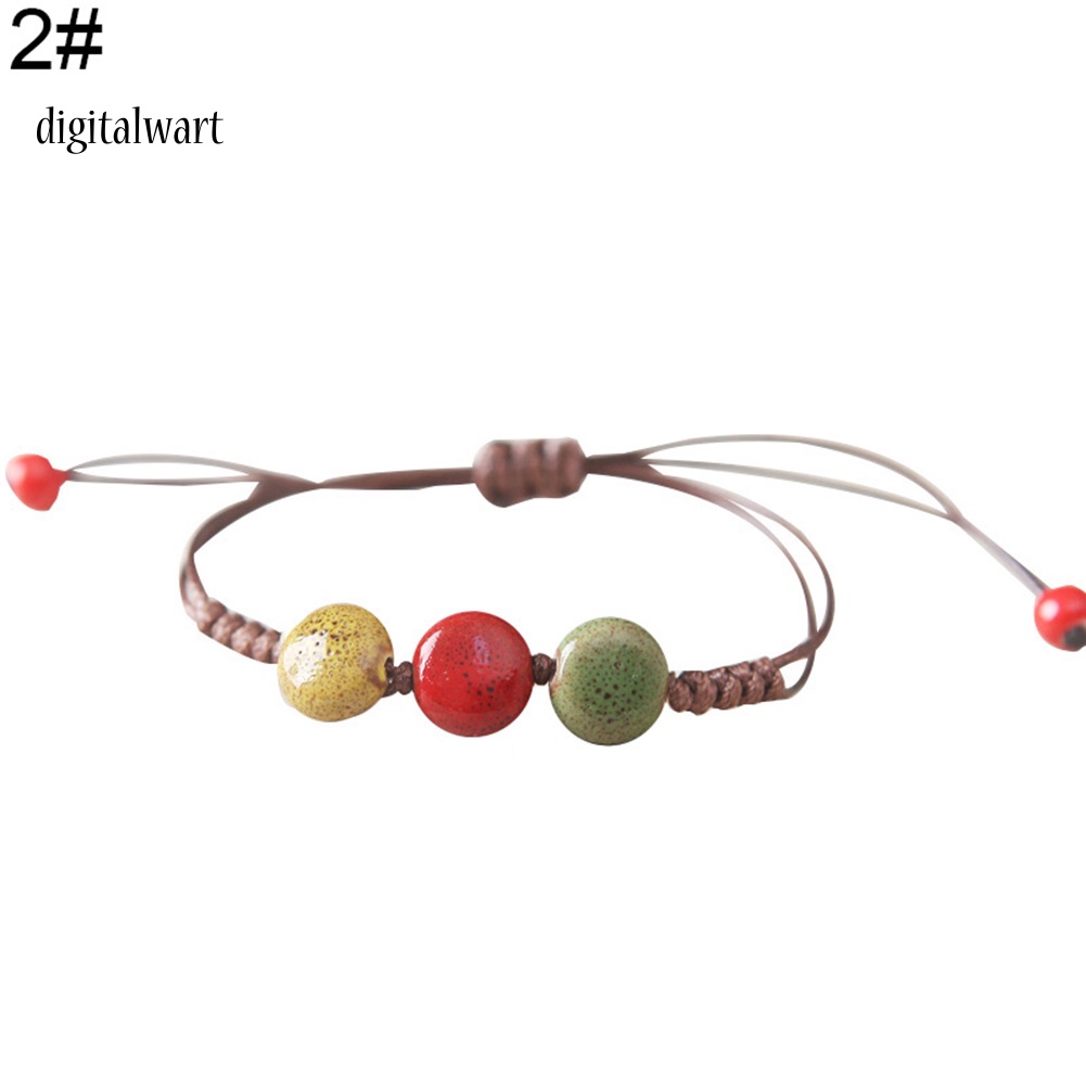 Kỹ Thuật Số| Vòng Đeo Tay Chuỗi Hạt Gốm Sứ Handmade Thời Trang Cho Nữ