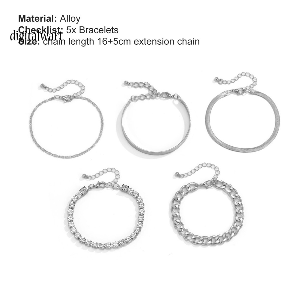 Kỹ Thuật Số| Set 5 Vòng Tay Phong Cách Cổ Điển Xinh Xắn Dành Cho Nữ