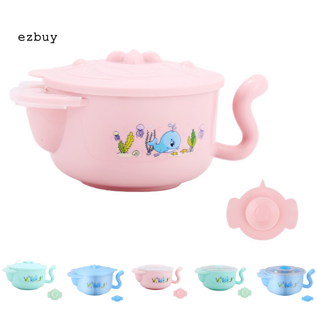 Bát Ăn Dặm Bằng Thép Không Gỉ Có Tay Cầm Tiện Dụng Cho Bé