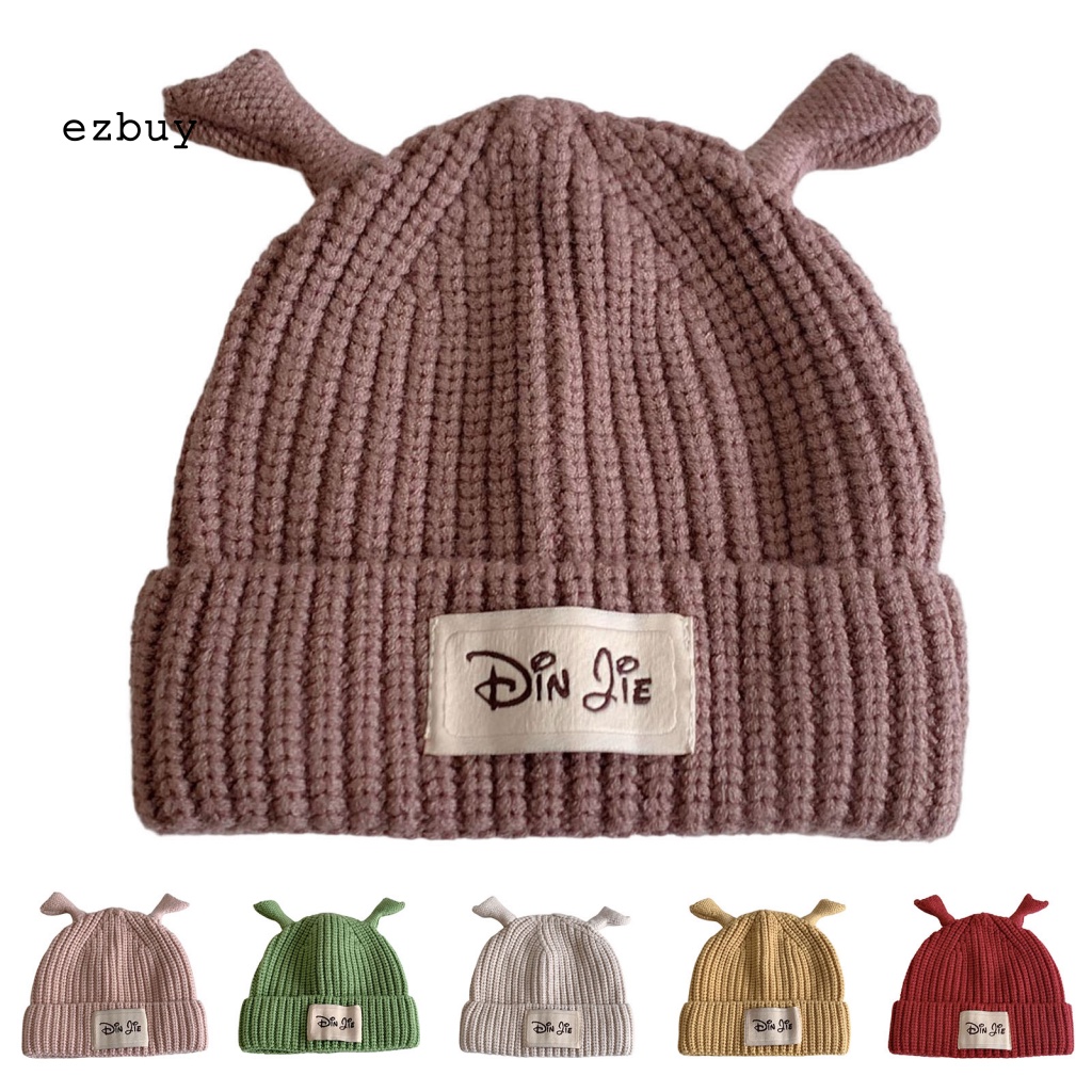 [EY] Mũ Beanie Đan Sợi Nhiều Màu Sắc Ấm Áp Tối Giản Thoáng Khí Ấm Áp Hợp Thời Trang Dành Cho Trẻ Sơ Sinh Đi Ra Ngoài
