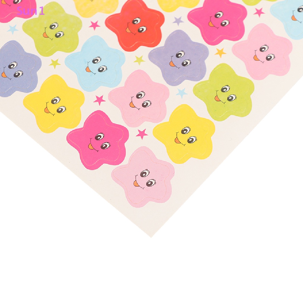 Set 400 Miếng Dán Hình Ngôi Sao Cười Dễ Thương Dùng Làm Phần Thưởng Cho Bé