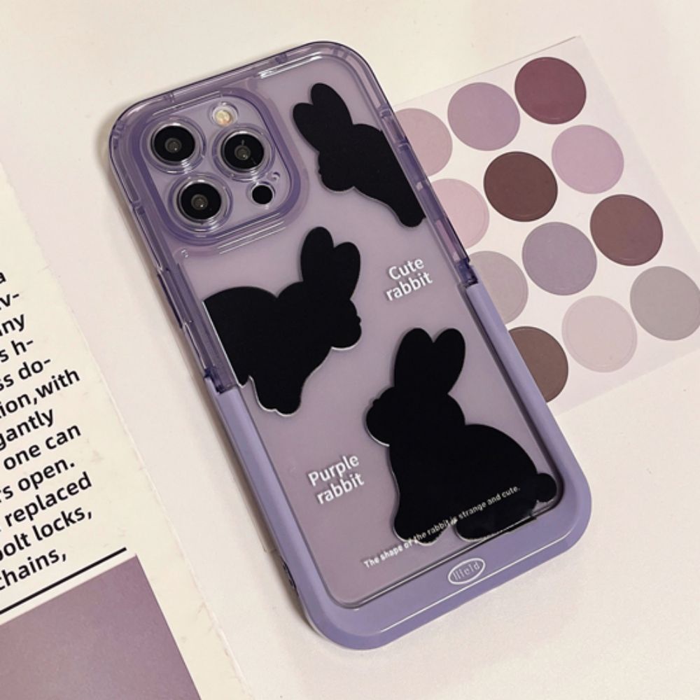 Ốp Điện Thoại TPU Mềm Hình Thỏ Hoạt Hình Dễ Thương Chống Dấu Vân Tay Chống Rơi Cho IPhone 11 12 13 14 Pro Max