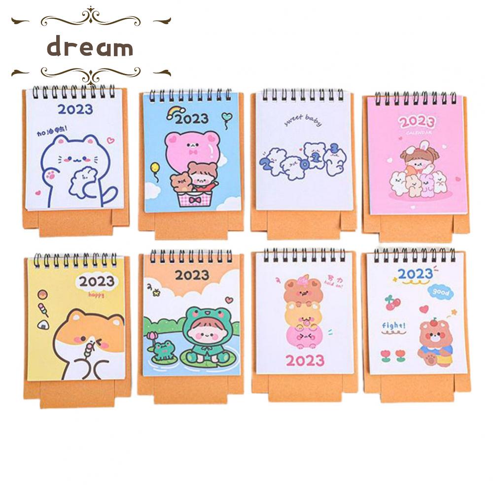 【DREAMLIFE】Memo Calendar Calendar Mini Calendar 2023 Daily Weekly Schedule Desk Calendar