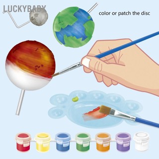 LUCKYBABY Hệ thống năng lượng mặt trời DIY 2 trong 1 Bộ đồ chơi lắp ráp lập thể ba hành tinh Vẽ hệ