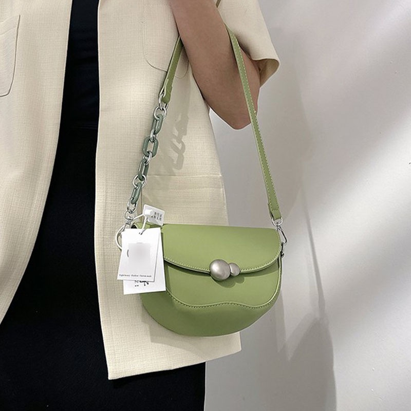 Túi Đeo Vai Hình Vuông Cỡ Nhỏ Phối Dây Đeo Sợi Xích Phong Cách Hàn Quốc Thời Trang Cho Nữ