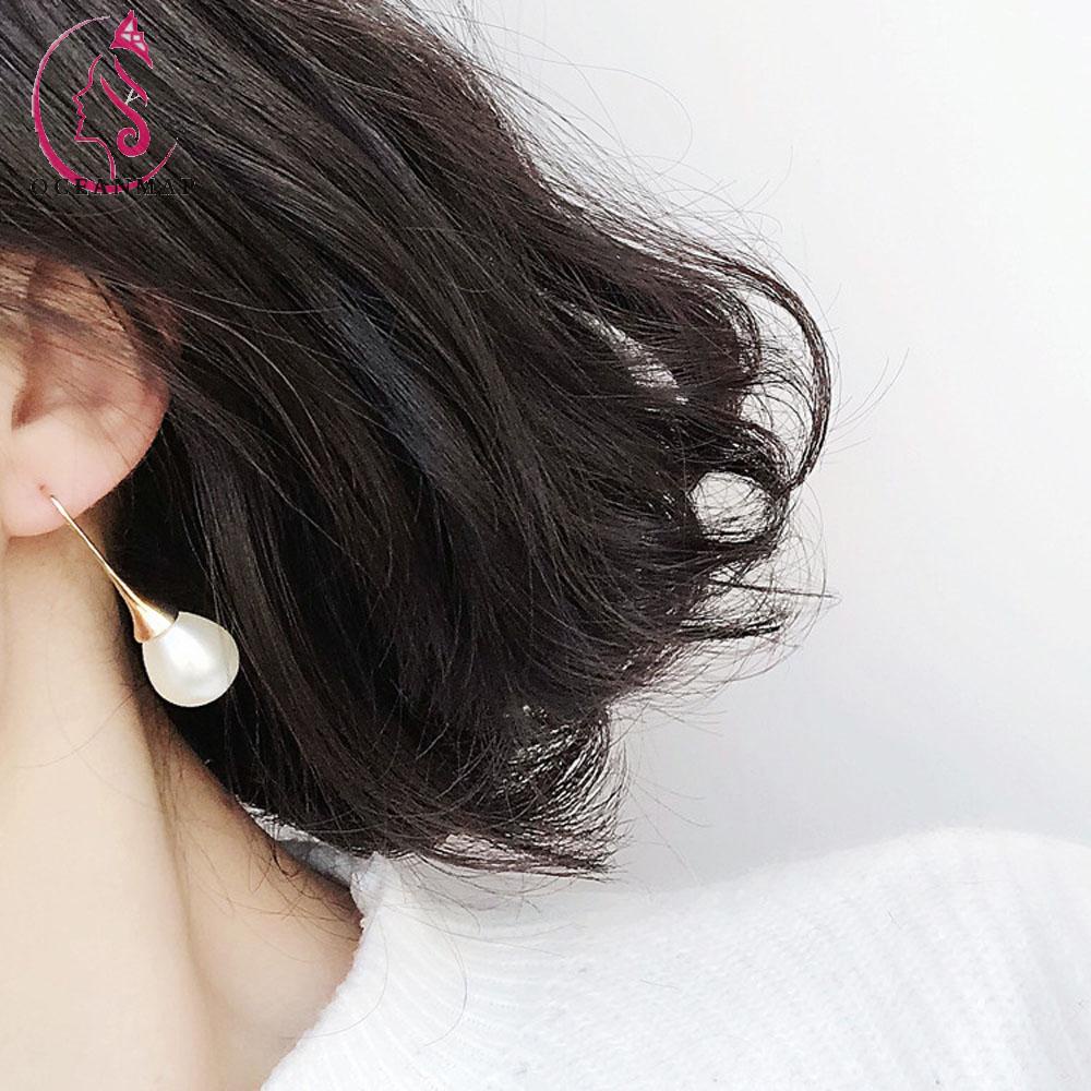 Cặp Bông Tai Giọt Nước Đính Ngọc Trai Giả Thời Trang Nữ