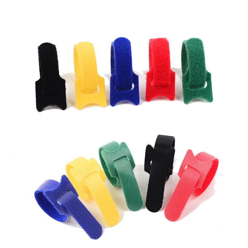 Set 5 Dây Quấn Cáp Sạc Nhanh Hình Chữ t Bằng Nilon Hai Mặt 15mm