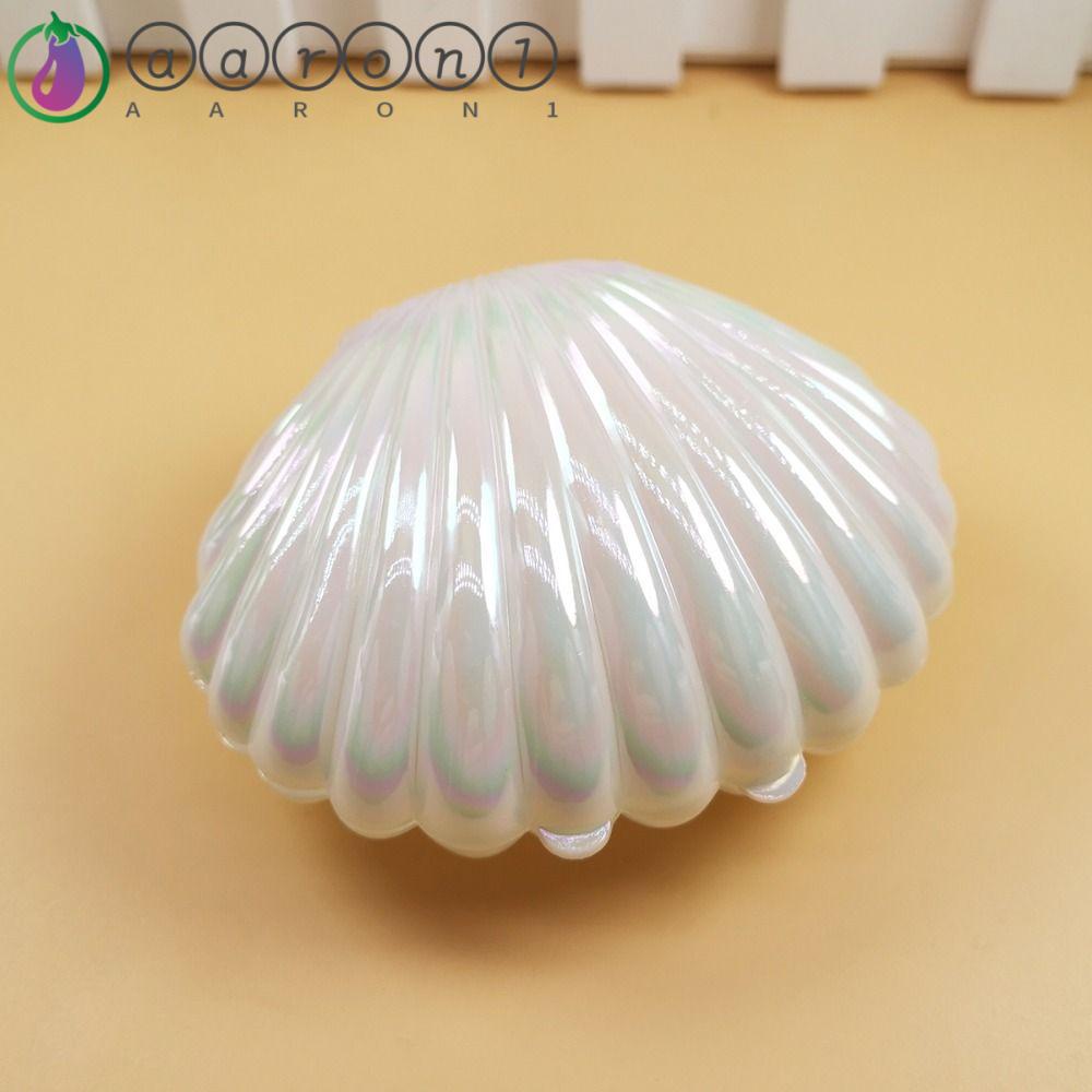 Aaron1 Hộp Đựng Trang Sức Hình Vỏ Sò Đính Ngọc Trai Sáng Tạo