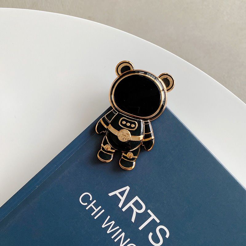 Ốp Điện Thoại Hình Gấu Phi Hành Gia Hoạt Hình 3D Có Túi Khí Và Dây Đeo Cho iphone