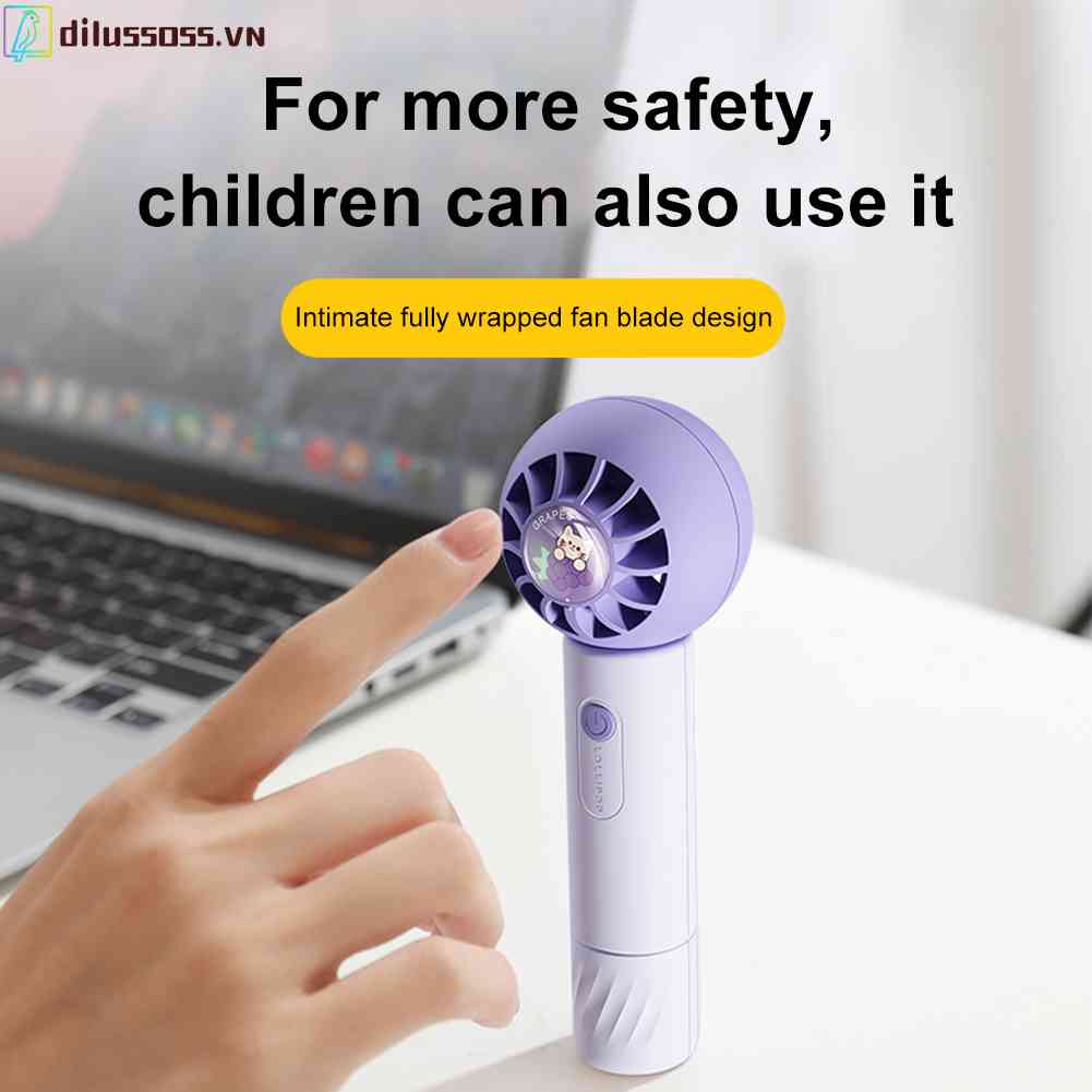 Quạt Điện Làm Mát Không Cánh 3 Tốc Độ Tùy Chỉnh Sạc USB Hình Phi Hành Gia Cho Trẻ