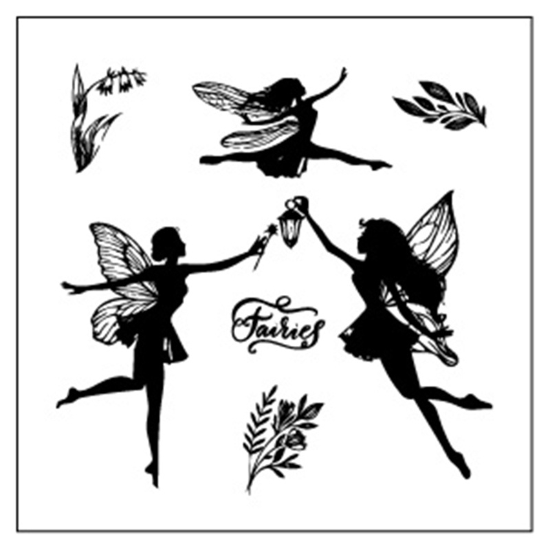 Con Dấu Silicone Trong Suốt In Nổi Hình Thiên Thần Trang Trí Sổ Tay DIY