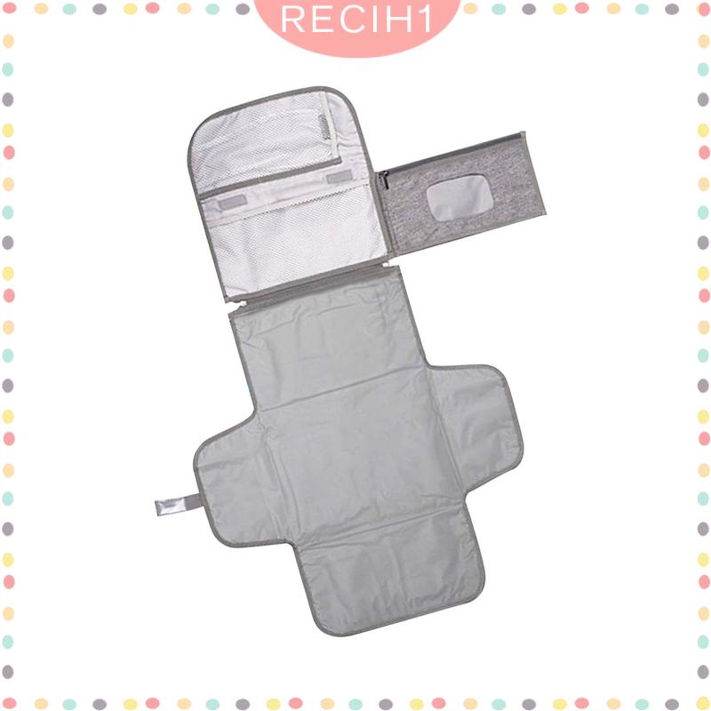 Thảm Lót Thay Tã Nhẹ Có Túi Tiện Dụng Cho Bé 21.5 "x22"