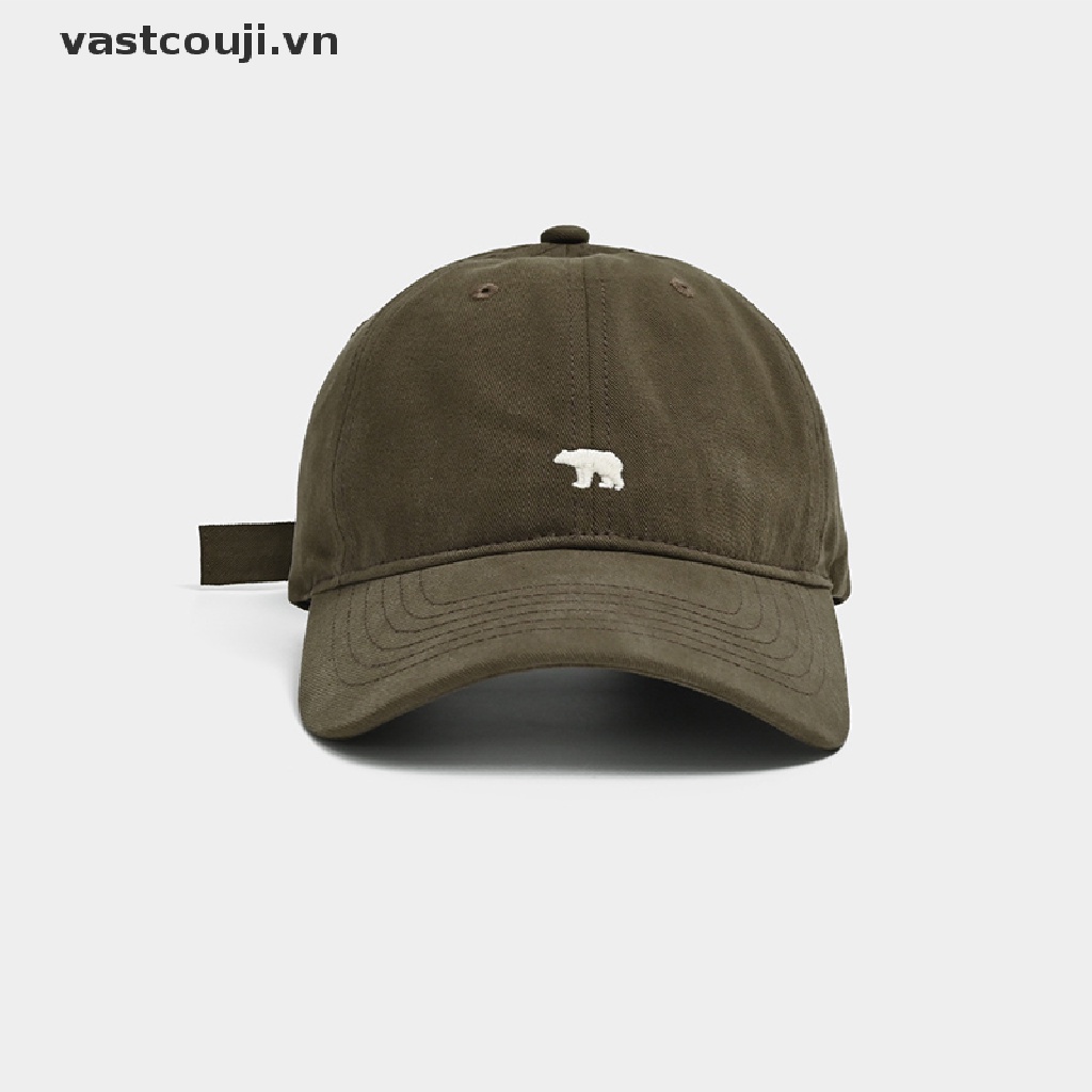 Mũ Lưỡi Trai Vành Rộng Thêu Hình Gấu Bắc Cực Thời Trang Cho Nam Và Nữ