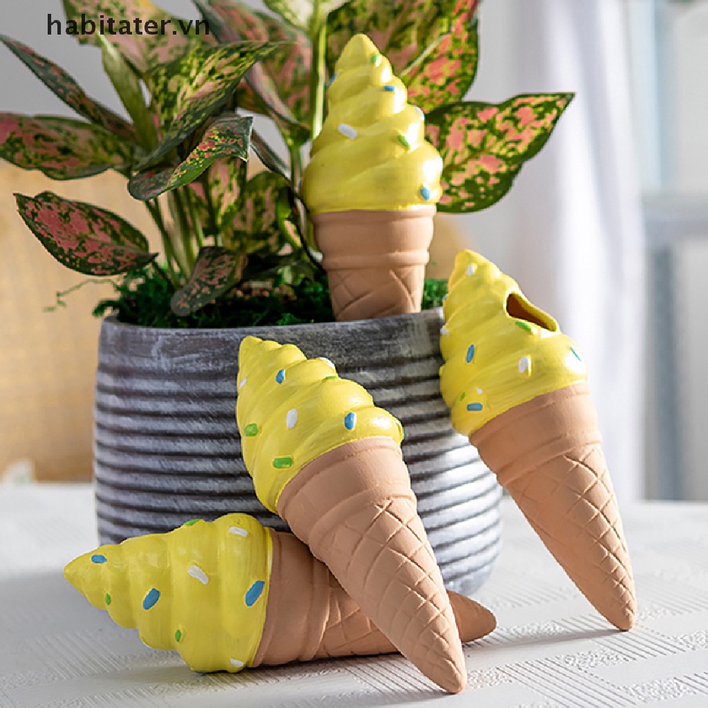 TATER 1Pc Automatic Waterer Ice Cream Portable Ceramic Potted Dropper Seeper Device VN