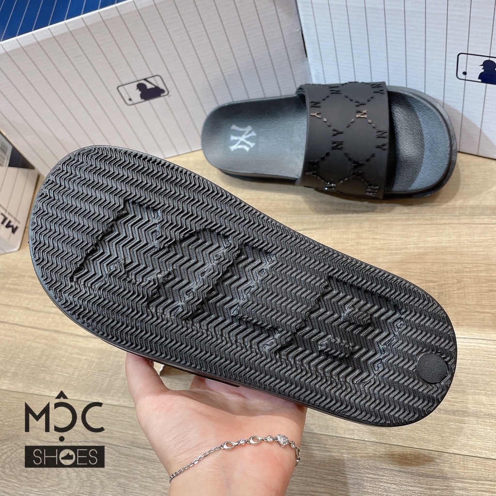 Dép MLB Mound Dia MONOGRAM - màu Đen - Code: 3ALPAC1-50BKS