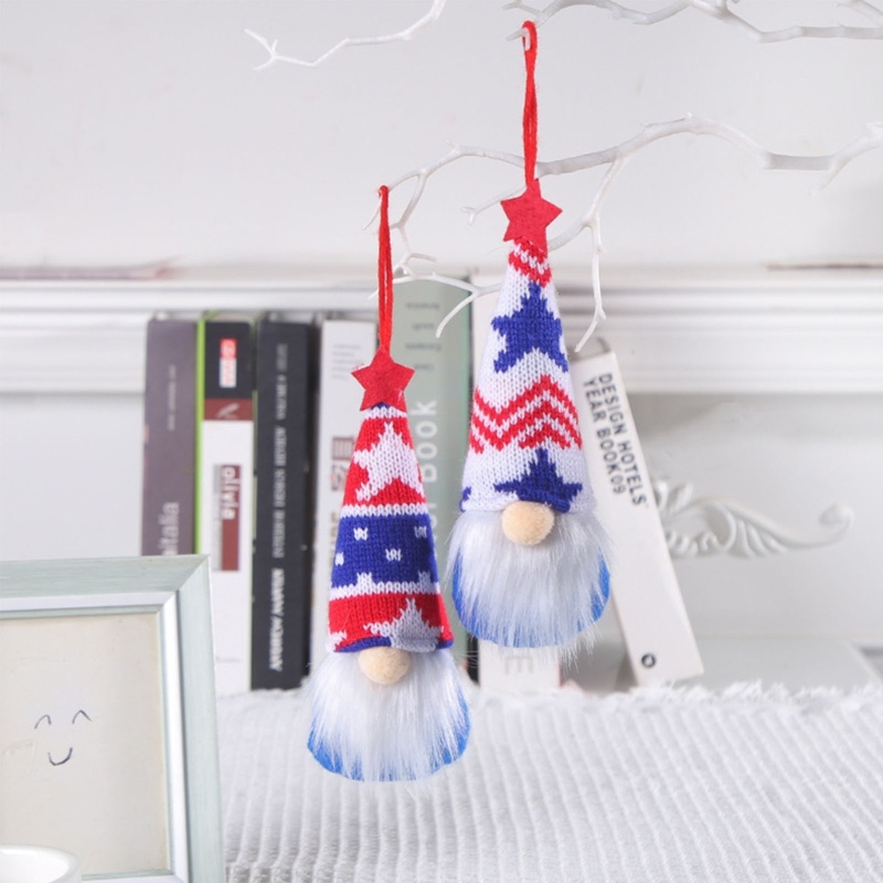 Búp Bê Gnome Patriotic Treo Trang Trí Ngày Độc Lập