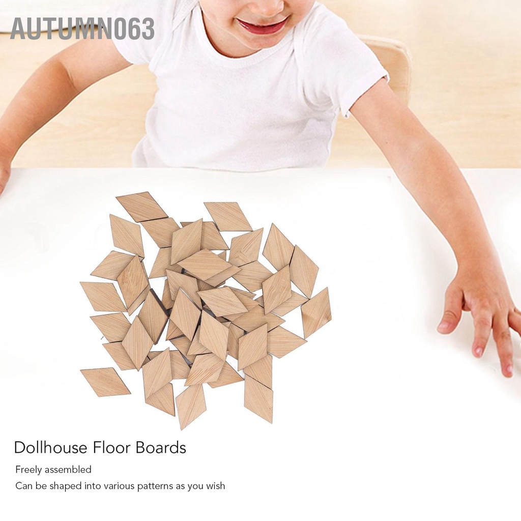 48 Miếng Lót Sàn Nhà Búp Bê 1: 12 Họa Tiết Hình Thoi Vintage