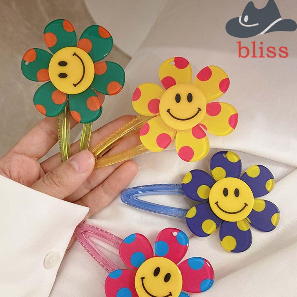 Kẹp Tóc Mái Mặt Cười / Tròn / Chấm Bi Phong Cách Hàn Quốc Ngọt Ngào Thời Trang Cho Nữ