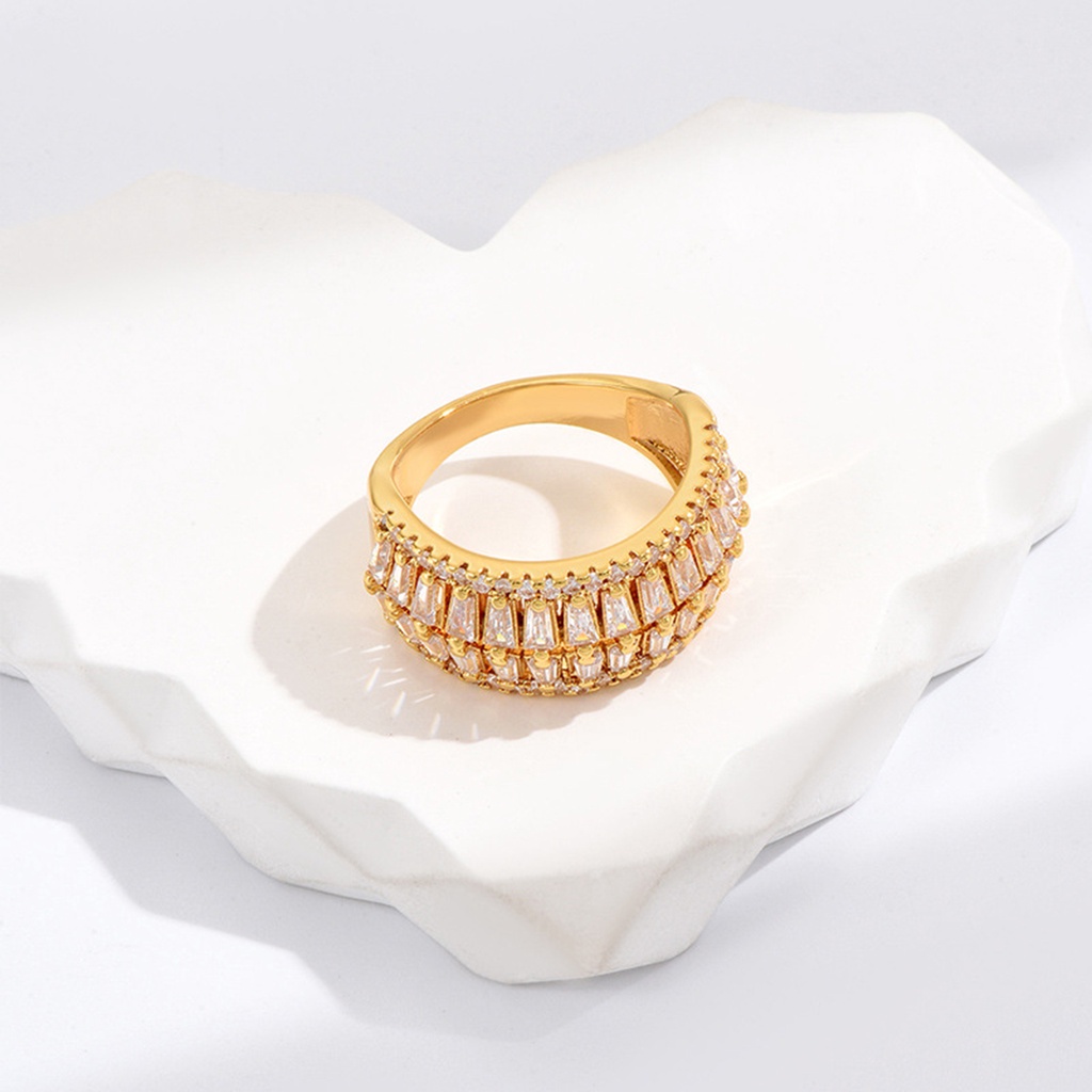 Nhẫn Mở Đính Đá Zircon Sang Trọng Có Thể Điều Chỉnh